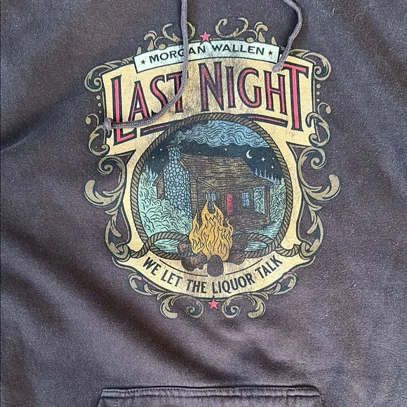 Morgan Wallen Brown tour Hoodie - Picture 2 of 3